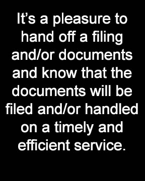 It’s a pleasure to hand off a filing